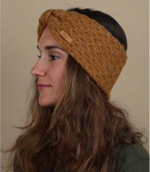 bandeau beige tricot Patina Headband ochre